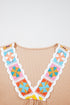 Artisan Bloom Crochet Trim Ribbed V Neck Short Sleeve Top